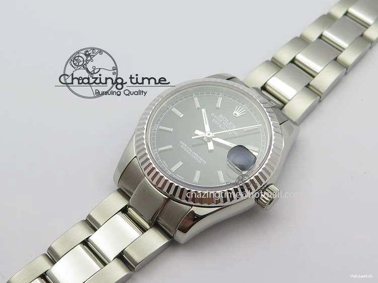 Best A2824 SS Dial SS BP-Maker 31mm DateJust Black V2 On Edition Bracelet 1008